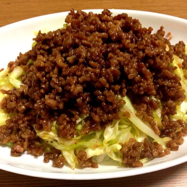 超簡単！キャベツナムルとそぼろのピリ辛丼